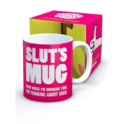 Afbeelding van Brainbox Candy Offenisve grappige mok voor volwassenen Gift Boxed nieuwigheid geheime kerstman of verjaardagscadeau mannen en vrouwen Slut&#039;s Design Kwaliteit 10oz aardewerk