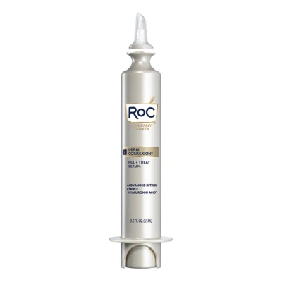Afbeelding van RoC, Derm Correxion Fill + Treat Serum, Geavanceerde Retinol, Hydraterend Gezichtsserum met Hyaluronzuur 15 ml