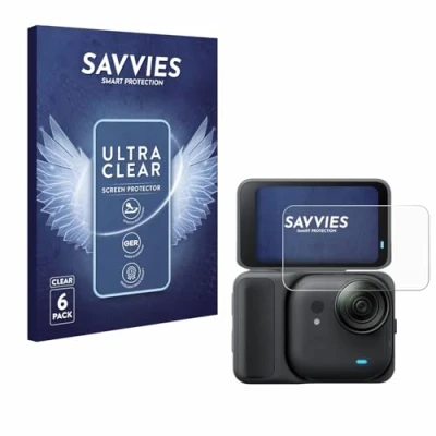 Afbeelding van Savvies (6 Stuks) Schermbeschermer voor Insta360 Go Ultra Screen Protector Transparant