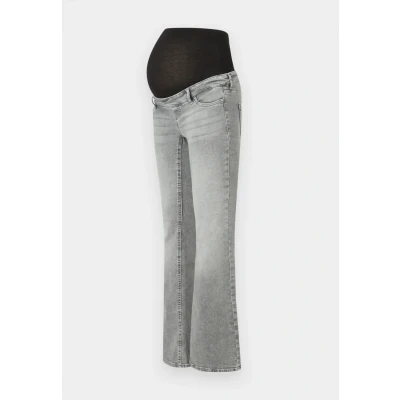 Afbeelding van ONLY MATERNITY high waist zwangerschapskleding flared jeans grey denim