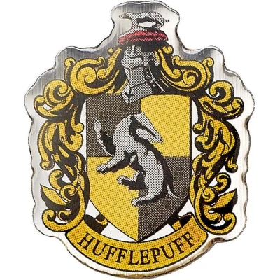 Afbeelding van Harry Potter Huffelpuf Wapenschild Speldbadge Zilver