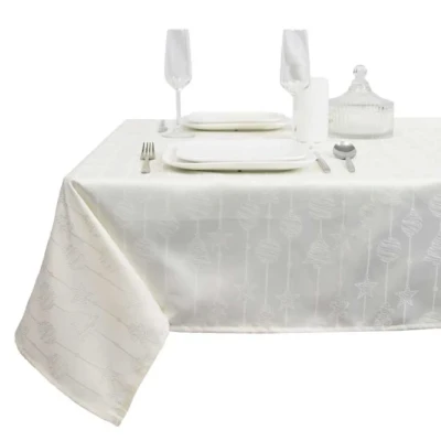 Afbeelding van Unique Living Tafelkleed Raula Dove White 145x250cm