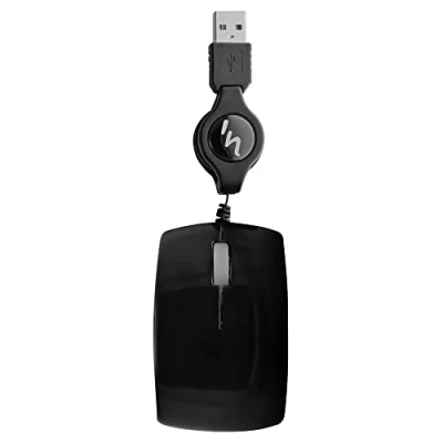 Afbeelding van T&#039;nB MUG3BK Guppy 3 Optische muis 1000 dpi met oprolbare kabel Tug&#039;n Block zwart