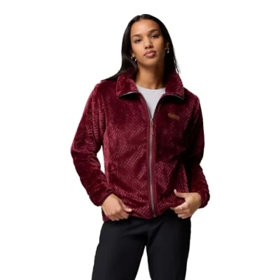 Afbeelding van Columbia Dames Fire Side 2 Sherpa volledige ritssluiting, rits fleece jas, Rich Wine, XL