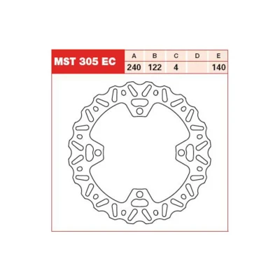 Afbeelding van TRW MST305EC Remschijf 240 4