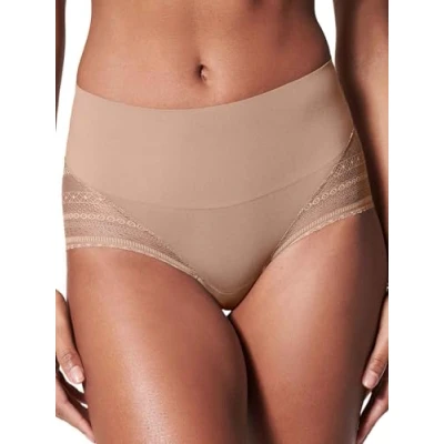 Afbeelding van Spanx Undietectable Illusion LACE Hihipster Shapewear, Dames, Maat: XL, Café au lait