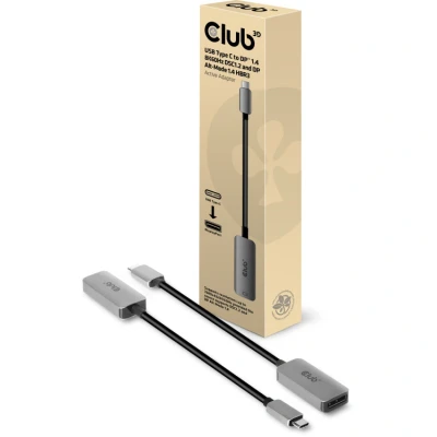 Afbeelding van CLUB3D CAC 1567 kabeladapter/verloopstukje USB Type C DisplayPort Zwart, Zilver