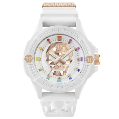 Afbeelding van Philipp Plein The $Kull Ecoceramic PWUBA0123 Horloge Siliconen Wit Ø 44 mm