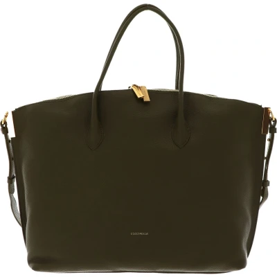 Afbeelding van COCCINELLE Leren Handtas Schoudertas Estelle Handbag Loden Olijfgroen