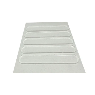 Afbeelding van Zelfklevende Stootdopjes Deurstoppers Deurbuffers 63x10x2mm Transparant 5 Stuks