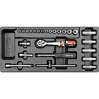 Afbeelding van Yato YT 5541 Doppenset Met Ratel Opname 1/4 25 delig