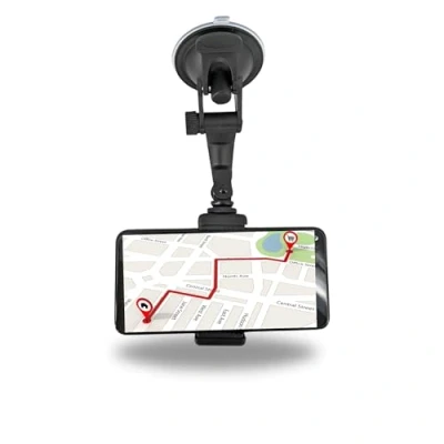 Afbeelding van TronicXL Smartphone autohouder met 2 scharnieren, beweegbaar, geschikt voor Apple iPhone, Samsung, Xiaomi en meer universeel 6 cm tot 9 ¼ inch mobiele telefoonhouder uw auto, vrachtwagen enz zuignap houder