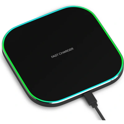 Afbeelding van Strex Draadloze Oplader 15W Inclusief Kabel QI Snellader Wireless Charger Fast LED Indicatie