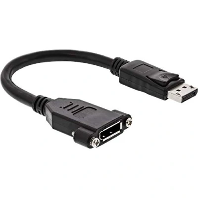 Afbeelding van DisplayPort inbouwadapter (m v) versie 1.2 (4K 60Hz) / zwart 0,20 meter