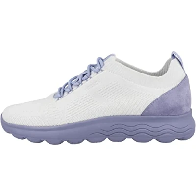 Afbeelding van Geox D Spherica Dames Sneaker, Off White Lt Violet, 42 EU