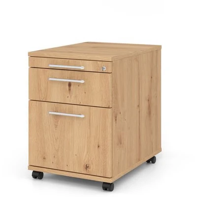 Afbeelding van SIGNA AC20 RE Rolcontainer Hout met ophangsysteem Knoestige Eiken Rail handvat (kunststof)
