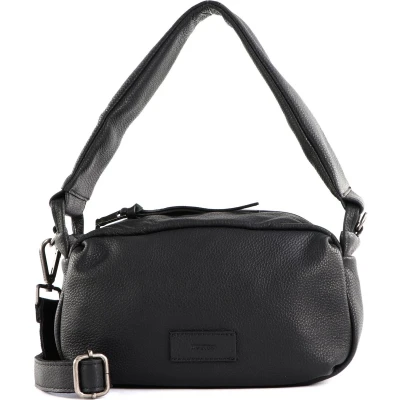 Afbeelding van FREDsBRUDER Leren Schoudertas Fosa Crossbody Black Zwart