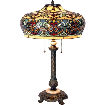 Afbeelding van Clayre&amp;Eef Hoge tafellamp Orient in Tiffany stijl