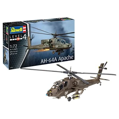 Afbeelding van 1:72 Revell 03824 AH 64A Apache Heli Plastic Modelbouwpakket