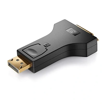Afbeelding van deleyCON DisplayPort naar DVI Adapter 4K UHD 2160p Kabeladapter Stekker DP Bus Vergulde Contacten voor TV Beamer Computer Laptop Notebook
