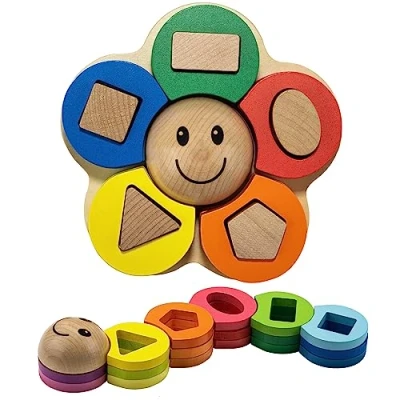 Afbeelding van PikatoyZ babyspeelgoed 1 2 3 jaar. Montessori spelletjes voor fijne motoriek. Activiteiten en ontwikkelingsspeelgoed kinderen. Ideaal cadeau jongens of meisjes. Houten speelgoed