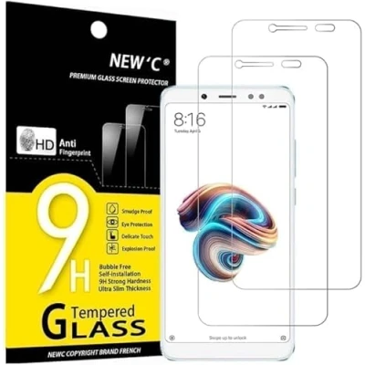 Afbeelding van NEW&#039;C 2 Stuks, Screenprotector voor Xiaomi Redmi Note 5, 5 Pro, Gehard Glass Schermbeschermer Film 0.33 mm ultra transparant, resistent