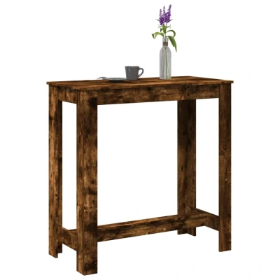 Afbeelding van vidaXL Bartafel 102x50x103,5 cm bewerkt hout gerookt eikenkleurig