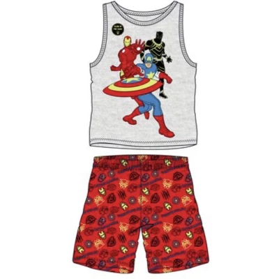 Afbeelding van Marvel Avengers pyjama grijs rood Glow in the dark maat 128 / 8 jaar