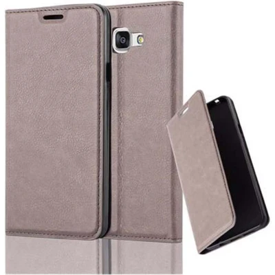 Afbeelding van Cadorabo Hoesje geschikt voor Samsung Galaxy A7 2016 in KOFFIE BRUIN Beschermhoes Case magnetische sluiting Cover