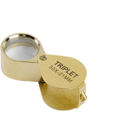 Afbeelding van *** Juweliersloep Zilver 30x21MM Zakformaat Juweliers Vergrootglas Goud Loep van Heble®