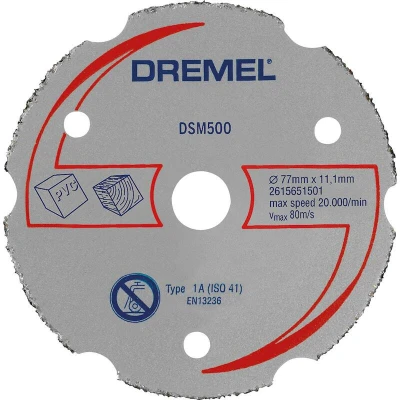 Afbeelding van Dremel DSM500 2615S500JB Doorslijpschijf recht 77 mm 1 stuk(s) Hardhout, Zacht hout, Multiplex, Laminaat, Kunststof, Gi