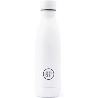 Afbeelding van Cool Bottles Stainless Steel Water Bottle 350 ml Mono White 25,10 x 7 cm Luchtdichte Thermosfles Koude dranken 36 uur en warme 18 Triple Technologie BPA Vrij
