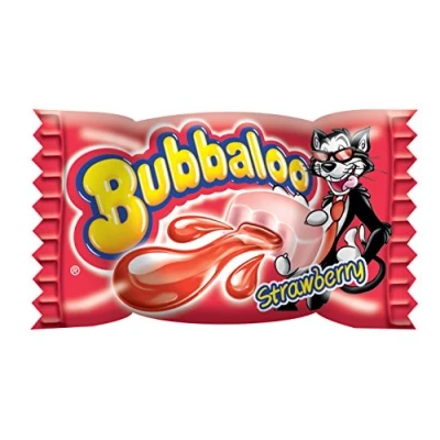 Afbeelding van Bubbaloo kauwgom met vloeibare vulling, aardbeiensmaak (60 x e 5 g = 300 g)