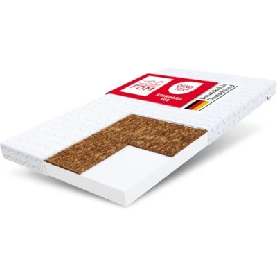 Afbeelding van FDM Baby Coco MAX 90 x 190 cm schuimmatras, kokos matras, 10 hoog, kindermatras, hardheid H2/H3, middelzacht/middelhard), overtrek dubbelzijdig afneembaar, wasbaar