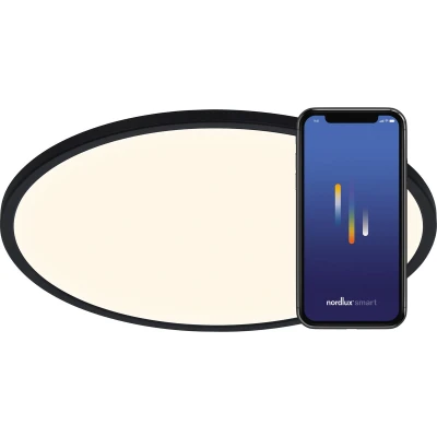 Afbeelding van Nordlux Oja 42 plafondlamp smart IP20 zwart