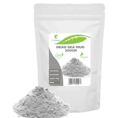 Afbeelding van Dode Zee modder 200 gr DIY gezichtsmaskers, lichaamsmaskers, haarmaskers, zachte peelings en scrubs, zeep maken, anti aging huidversteviging, natuurlijk chemicaliënvrij