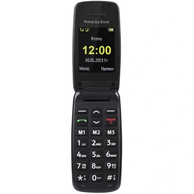 Afbeelding van Primo by DORO 401 Senioren clamshell telefoon Zwart