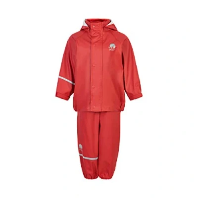 Afbeelding van Celavi Basic Rainwear Solid SET Unisex Regenbroek voor kinderen, Maat: 116, Baked apple