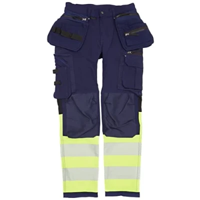 Afbeelding van Blaklader High Vis 4 weg stretch werkbroek 1993 1642 Marine/High Geel C148