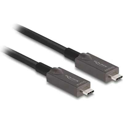 Afbeelding van Delock Aktives Optisches USB C™ Video + Daten PD Kabel 10 m Delo