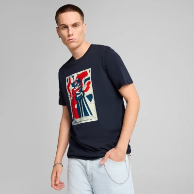 Afbeelding van Puma Tshirt print, Maat: XL, Deep navy