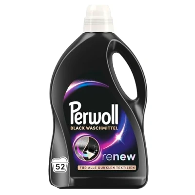 Afbeelding van Perwoll Renew Black wasmiddel (52 wasbeurten), fijnwasmiddel reinigt zacht en vernieuwt donkere kleuren vezels, voor alle textiel, met drievoudige technologie