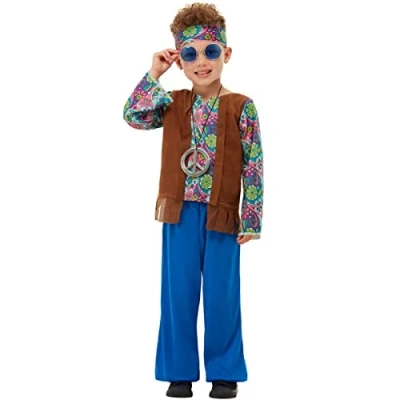 Afbeelding van FUNIDELIA Hippie kostuum voor jongens 7 9 jaar (134 146 cm)