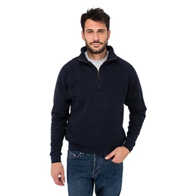 Afbeelding van Fruit of the Loom Sweatshirt met ritssluiting voor heren, blauw (Deep Navy Az)., L