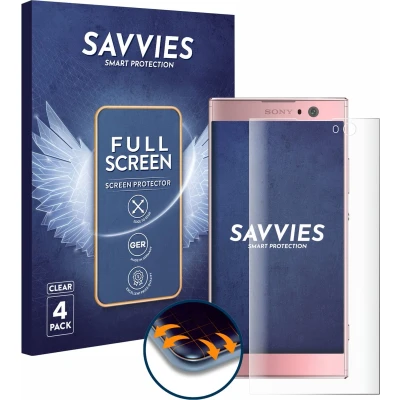 Afbeelding van Savvies Screenprotector voor Sony Xperia XA2 / Dual Folie Beschermfolie transparant volledig dekking (4 Stuks)