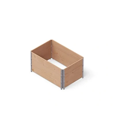 Afbeelding van Upyard GardenBox Set van 3 moderne verhoogde bloembedden palletframe, modulair verhoogd bloembed natuurlijk hout, voor tuin en terras, PEFC gecertificeerd, 120 x 80 58,5 cm, bruin