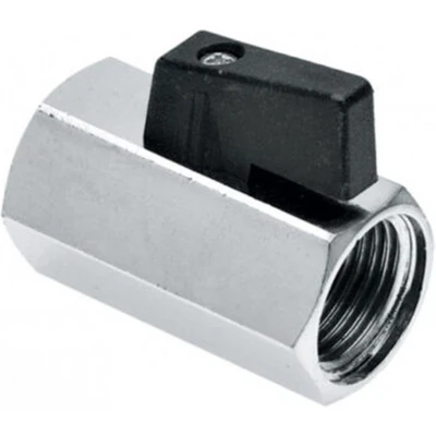 Afbeelding van BONFIX mini kogelkraan met zwarte knop 2 x 1/2