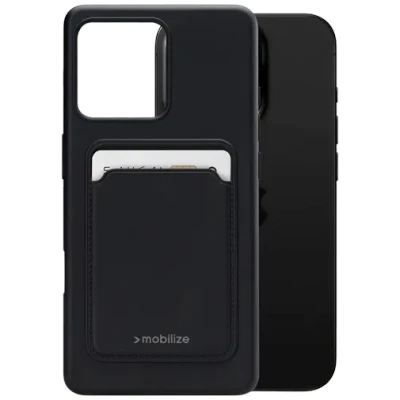 Afbeelding van Mobilize Rubber Gelly Card Case Apple iPhone 16 Pro Matt Black
