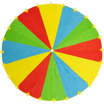 Afbeelding van TWIDDLERS Parachute Speelgoed met 24 Handgrepen (6 m) XXL Regenboog Vliegdoek Teamwork Spel voor Kinderen