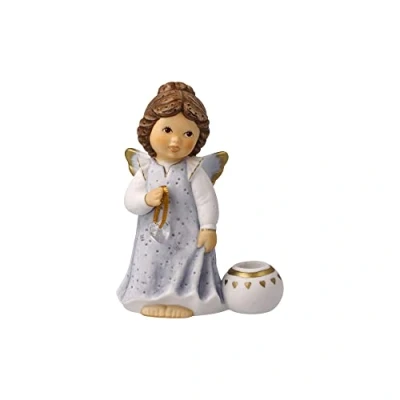 Afbeelding van Goebel Nina &amp; Marco Decoratief beeld / figuur Kaarshouder engel liefje Porselein 10cm
